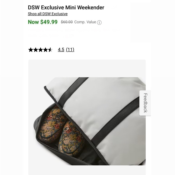 NWT DSW Exclusive Mini Weekender in Black & White - Picture 13 of 16